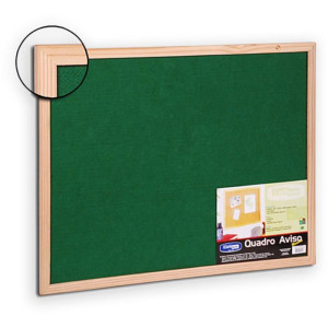 Quadro Aviso Moldura Madeira Feltro Sem Cortica 090x060cm