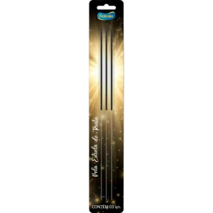 Vela Para Aniversario Estrela De Prata 25cm