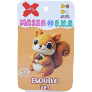 Massa De Eva Criativa Esquilo C/04 Cores 28g
