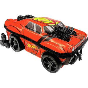 Mochila Infantil Com Rodinha Hotwheels Night Shifter Laranja C/motor Preto