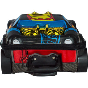 Mochila Infantil Com Rodinha Hotwheels Night Shifter Preto C/motor Dourado-126101-51806