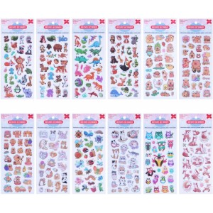 Adesivos Decorados 10x24cm. Animais Kids Cart.sortida