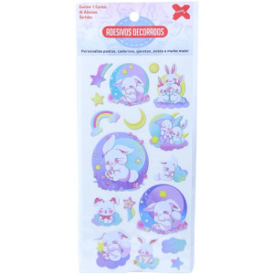 Adesivos Decorados 10x24cm. Girls Cartela Sortida-126634-46350