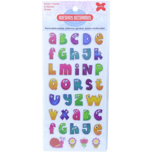 Adesivos Decorados 10x24cm. Letras E Num Cart.sor-126635-18636