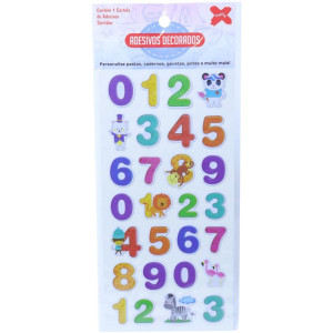 Adesivos Decorados 10x24cm. Letras E Num Cart.sor-126635-24882