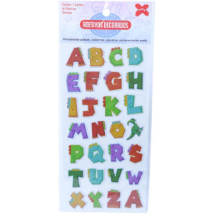 Adesivos Decorados 10x24cm. Letras E Num Cart.sor-126635-50788