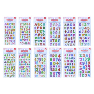 Adesivos Decorados 10x24cm. Letras E Num Cart.sor