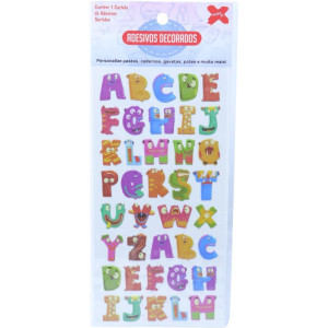 Adesivos Decorados 10x24cm. Letras E Num Cart.sor-126635-88421