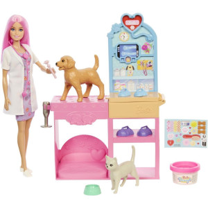 Barbie Profissoes Cj Clinica Veterinaria C/bonec