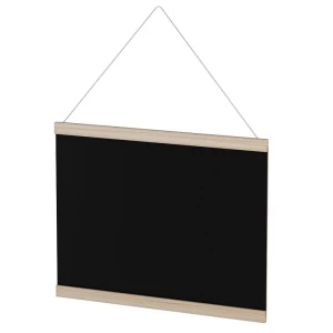 Quadro Aviso Moldura Madeira Mural Negro 27x37cm