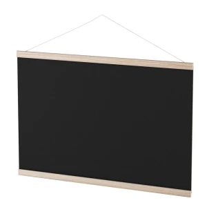 Quadro Aviso Moldura Madeira Mural Negro 57x37cm