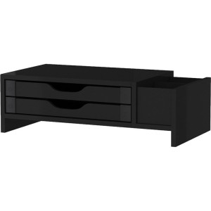 Suporte Para Monitor 2gavetas 49x25,5x15 Mdf Black Piano