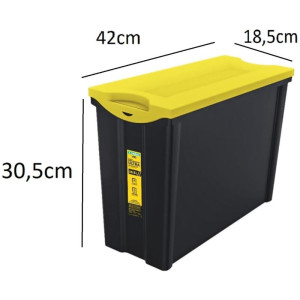 Caixa Plastica Multiuso Preto 16,5l 18,5x42x30,5 Alta-125750-60217