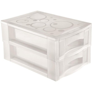 Gaveteiro Cristal Plastico Medio 2gvts