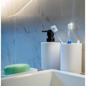 Utensilios Para Banheiro Kit Banho 3 Pecas Branco-125754-71462