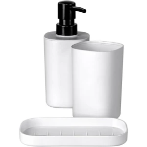 Utensilios Para Banheiro Kit Banho 3 Pecas Branco