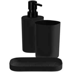Utensilios Para Banheiro Kit Banho 3pecas Preto-125753-46136