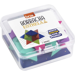 Borracha Decorada Estrela 3d Sortido