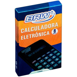 Calculadora De Bolso 8 Digitos Preta Com Capa