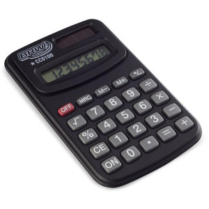 Calculadora De Bolso 8 Digitos Preta Com Capa-128032-92245
