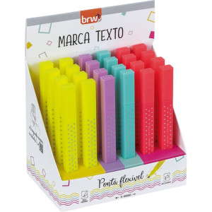 Caneta Marca Texto Square 4 Cores Neon