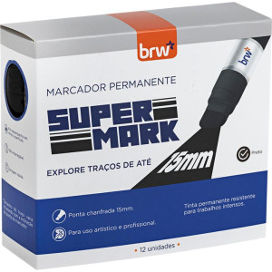 Pincel Marcador Permanente Supermark Preto-128027-41498
