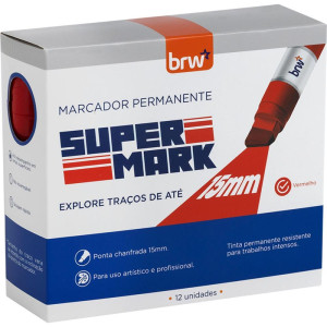 Pincel Marcador Permanente Supermark Vermelho-128028-54509