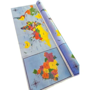 Tnt Estampado 1,40m 40g Painel Educativo Mapa Mundi Picotado 1,40mx1,03m