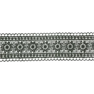 Aviamento Renda Guipir 13.7m. 55mm Preta