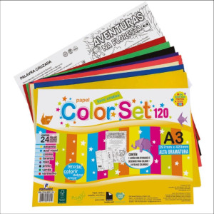 Bloco Para Educacao Artistica Color Set C/livro A3 120g 24fl