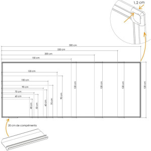 Quadro Aviso Magnetico 070x050cm Aluminio Office-127108-53300