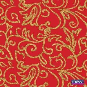 Tnt Estampado 1,40m 40g Arabesco Glitter Vermelho