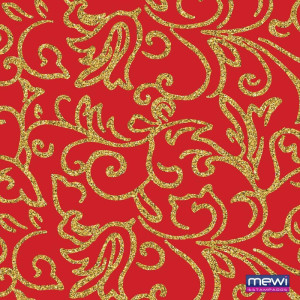 Tnt Estampado 1,40m 40g Arabesco Glitter Vermelho-126141-46697