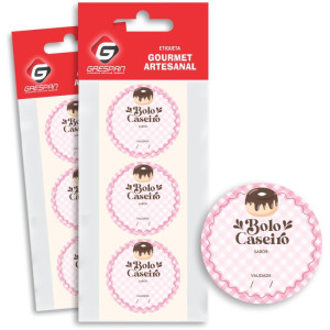 Etiqueta Adesiva Bolo Caseiro