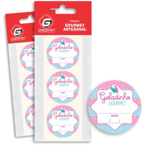 Etiqueta Adesiva Geladinho Gourmet