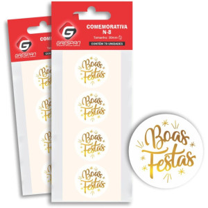 Etiqueta Para Presente Boas Festas Dourado