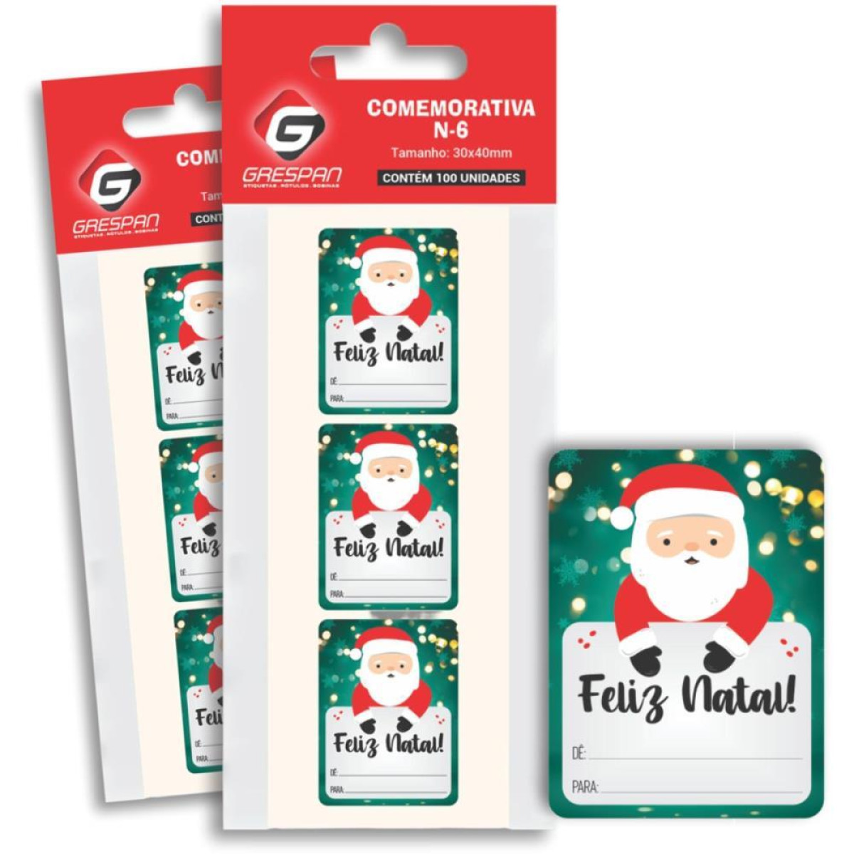 Etiqueta Para Presente De/para Feliz Natal Retang