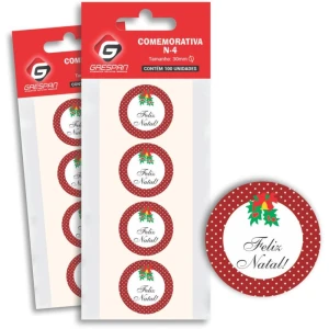 Etiqueta Para Presente Feliz Natal Redonda
