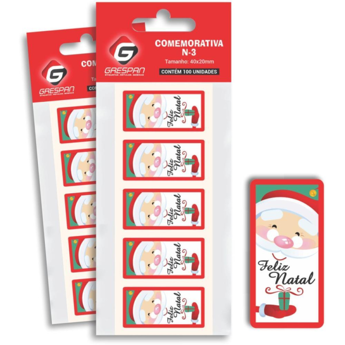 Etiqueta Para Presente Feliz Natal Retangular