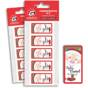 Etiqueta Para Presente Feliz Natal Retangular