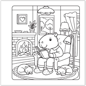 Livro De Colorir Capivara Cuties 80p Cd 21x21cm-126733-32253