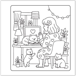 Livro De Colorir Girl Moments Cuties 80p Cd 21x-126731-50584