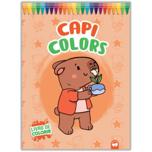 Livro Infantil Colorir Gigante Capivaras 10pg 27x36cm