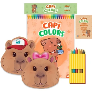 Livro Infantil Colorir Super Kit Capivaras C/giz