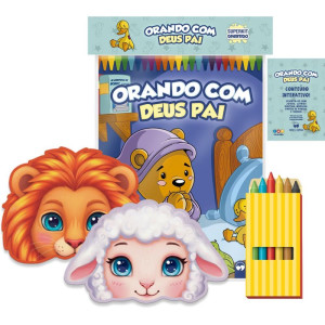 Livro Infantil Colorir Superkit Orando C/deus Pai C/g