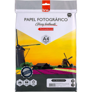 Papel Fotografico Inkjet A4 Glossy Brilhante 115g.