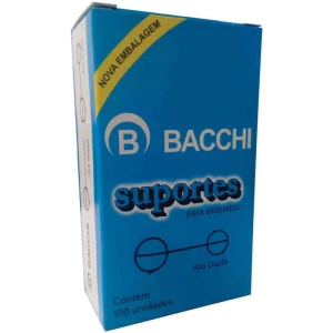 Suporte Para Etiqueta Alfinete Com Aro Duplo 100 Unidades