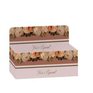 Cachepot Paper Decorado Giullia Retangular 24x15x10cm