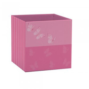 Cachepot Paper Decorado Pote 15 Butterfly Quadrado 15x15x15cm