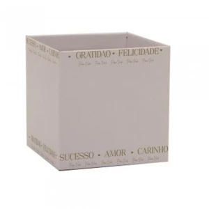Cachepot Paper Decorado Pote 15 Essencia Nude Qd 15x15x15cm